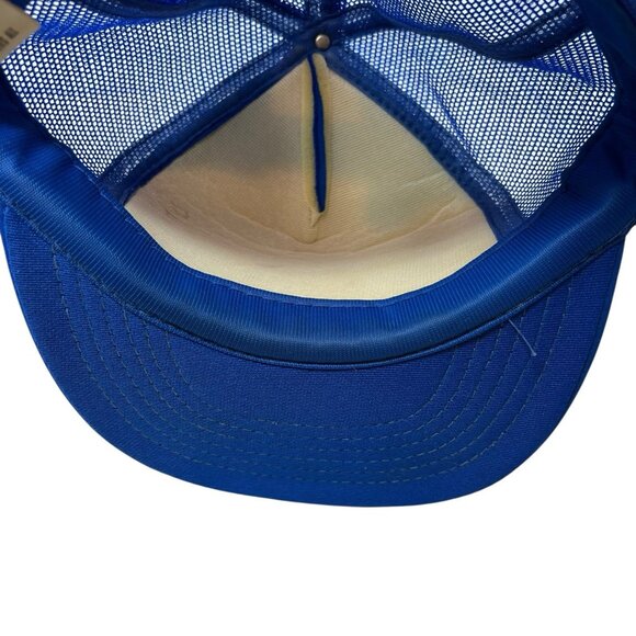 K-Mart Vintage Snapback Trucker Hat Cap Retro 80's Dad Rare Mesh Logo Blue Foam - Picture 11 of 11